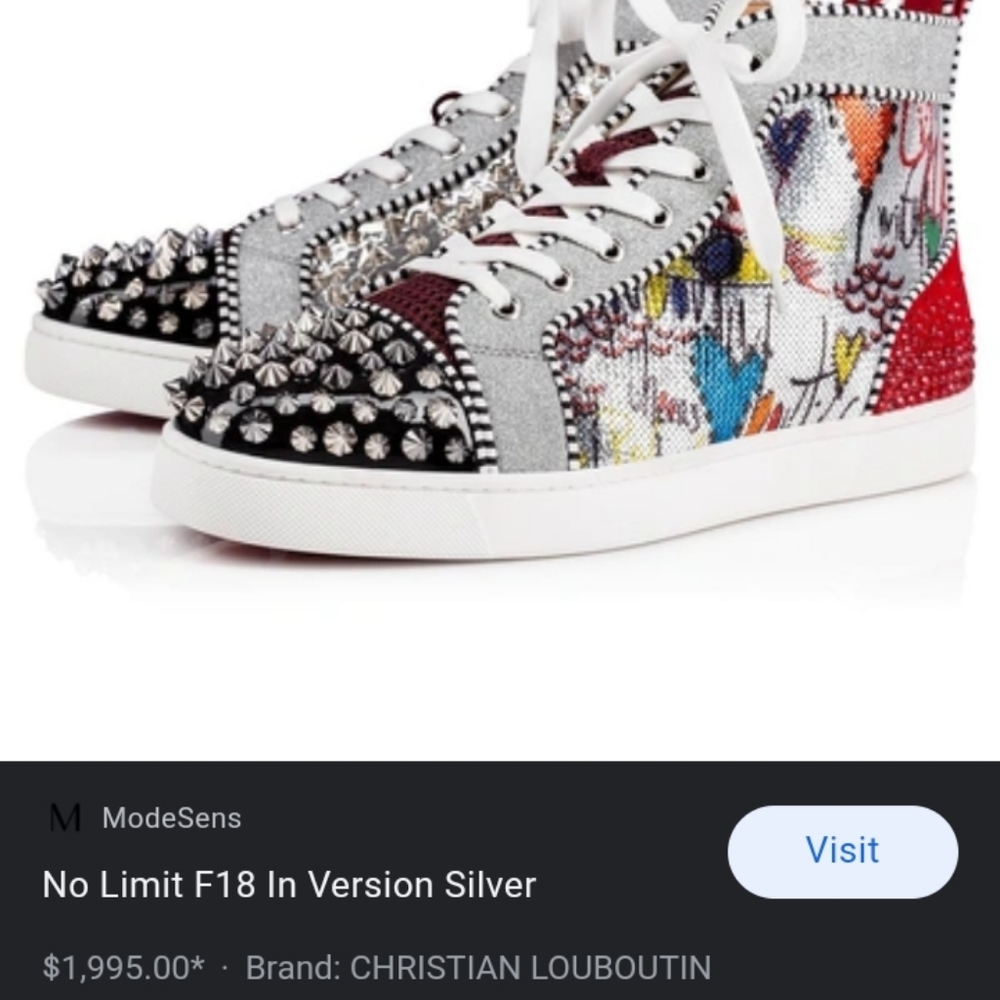 Extremely Rare Christian Louboutin "No Limit F18" size 44